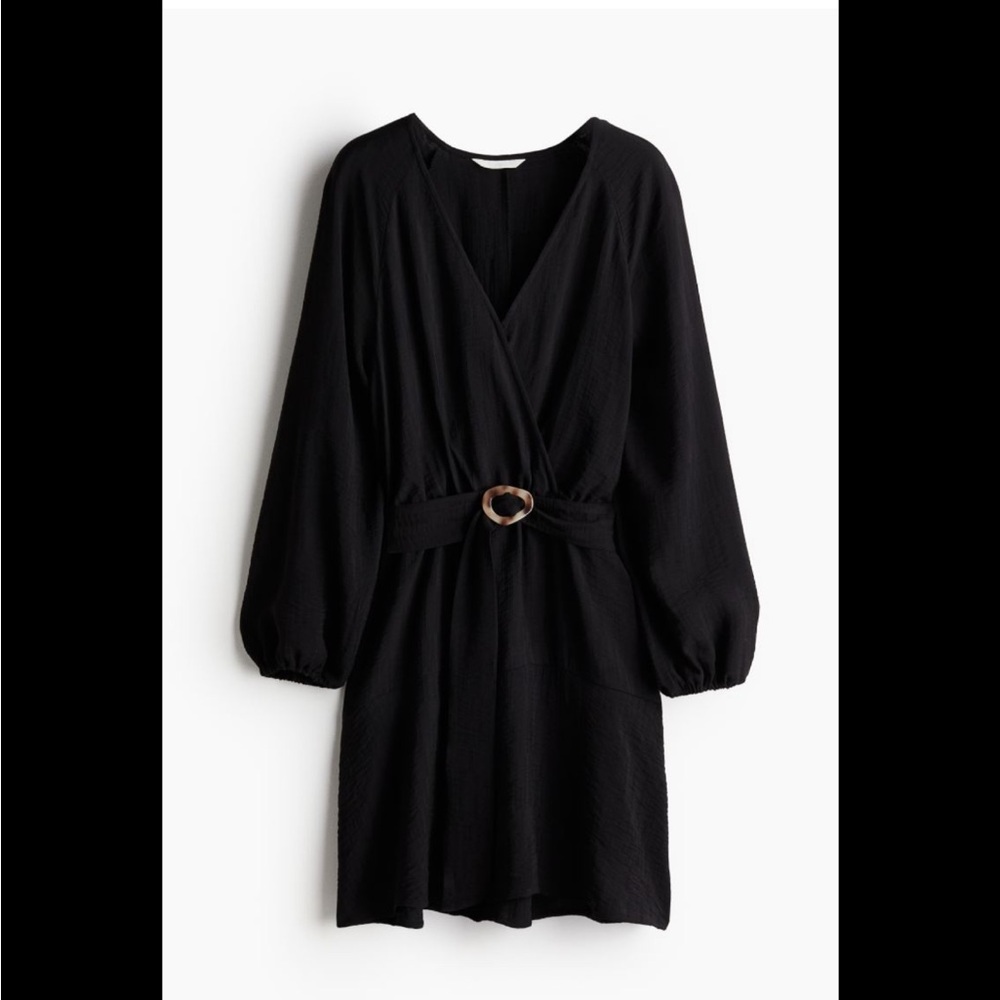 h&m belted dress